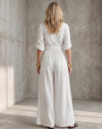 Wanda | Cross Front Wide Leg Jumpsuit