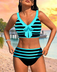 By Esmee® | Striped High-Waisted Bikini