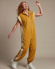 Lark | Zip Front Stripe Panel Jumpsuit