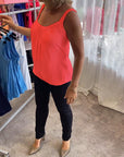 Marie | Pleated Real Relaxed Sleeveless Top