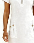 Bonnie™ | Cotton Zip-Front Pocket Dress