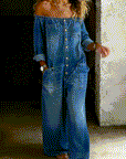 Elena | Off Shoulder Long Sleeve Jumpsuit