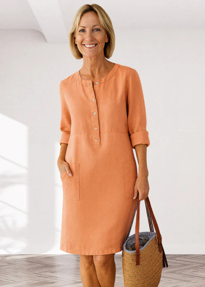 EVI | Casual women's dress with a loose fit and timeless look for everyday wear