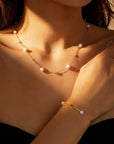 Dainty Pearl Chain Jewelry Set