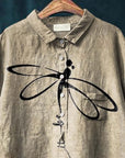 Anaïs | Women’s Graceful Dragonfly Print Casual Shirt