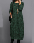 Kimberly | Women’s Winter Long Sleeve Pocket Maxi Dress