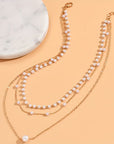 The Trinity Pearl Layer Necklace set