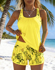 Tankini Stylish Sea Print Split
