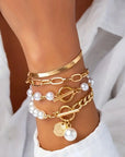 Luxe Layered Pearl Bracelet Set