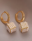 Pearl Cube Earrings