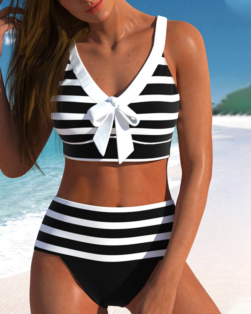 By Esmee® | Striped High-Waisted Bikini