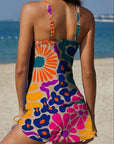 Fiesta – Graphic Floral Tankini with Shorts, Flat Belly Effect