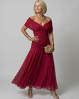 Calen | Off Shoulder Flow Midi Dress