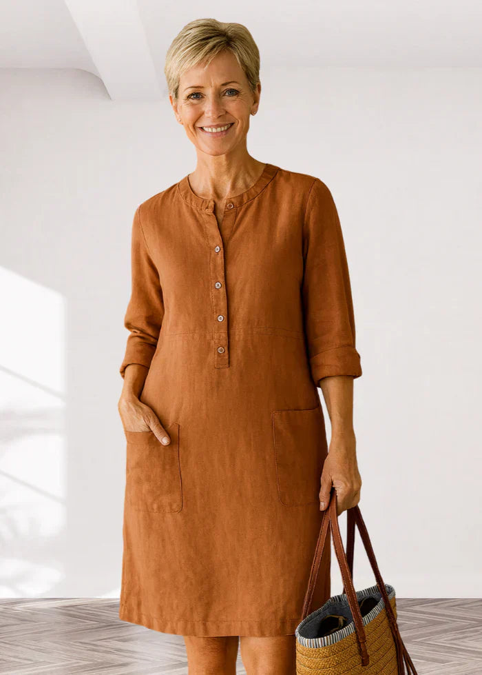 EVI | Casual women's dress with a loose fit and timeless look for everyday wear