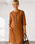 EVI | Casual women's dress with a loose fit and timeless look for everyday wear