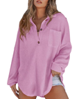 KATHRYN™ – Casual Lightweight Button V Neck Tunic Blouse