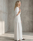 Wanda | Cross Front Wide Leg Jumpsuit
