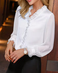 Brooklyn | Women Elegant Long Sleeve Ruffle Blouse