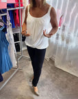 Marie | Pleated Real Relaxed Sleeveless Top