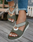 Mackenna | Flat Sandals With Metal Buckle