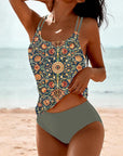 Printed Tankini with Double Strap