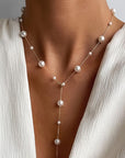 Elegant Sky Pearl Necklace