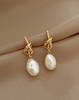 Knotted Pearl Earrings
