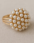 Classic Inlaid Pearl Gold Ring