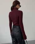 Hailey | Women’s Minimalist Slim Turtleneck Stretch Top
