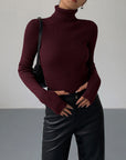 Hailey | Women’s Minimalist Slim Turtleneck Stretch Top