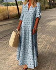 Sabrina | Women Long Sleeve Summer Boho Print Dress