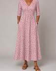 Annabelle | Elegant Tummy-flattering Polka Dot Midi Dress
