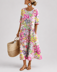 Scarlett | Light, loose midi dress with floral print