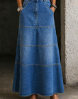 Mary | Mid-Length Denim Skirt