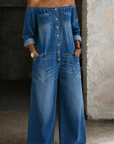 Elena | Off Shoulder Long Sleeve Jumpsuit