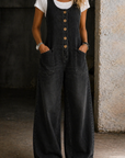 Bethany | Vintage Washed Cotton Denim Overalls
