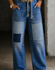 Margaret | Patchwork Drawstring Jeans