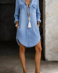 Donna | Casual Elegant Denim Shirt Dress