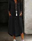 Helen | Casual Elegant Long Denim Shirt Dress