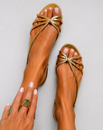 Metallic Strappy Sandals