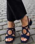 Square-Toed Sandals with Round Cut
