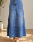 Mary | Mid-Length Denim Skirt