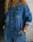 Sophia | Off Shoulder Denim Jumpsuit