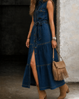 Madison | Button-Front Denim Dress