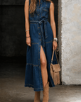 Madison | Button-Front Denim Dress