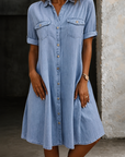 Patricia | Casual Denim Style Midi Dress