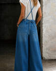 Elizabeth | Wide Leg Suspender Jumpsuit