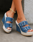 Atelier | Fray Edge Wedge Sandals