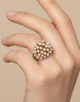 Classic Inlaid Pearl Gold Ring