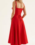 Samantha | Women’s Corset Midi Dress Flowing Skirt
